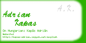 adrian kapas business card